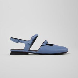 Camper Casi Myra Blue Leather Semi-Open Shoes for Women.